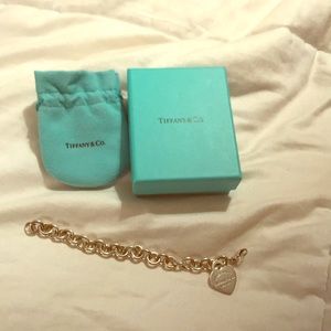 Authentic Tiffany heart charm bracelet